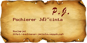 Pschierer Jácinta névjegykártya